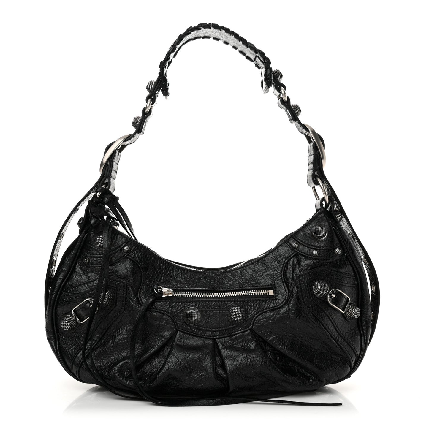 Agneau Arena Small Le Cagole Shoulder Bag Black