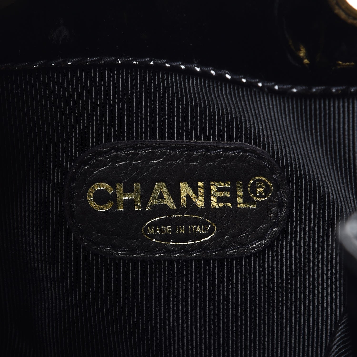 Chanel Patent Drawstring CC Shoulder Bag Black 6 of 9