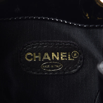 Chanel Patent Drawstring CC Shoulder Bag Black 6 of 9