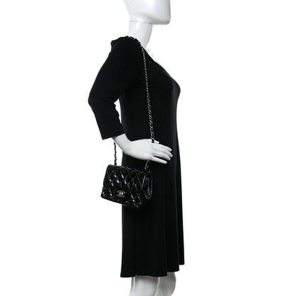 Chanel Patent Calfskin Quilted Mini Square Flap Black 2 of 10