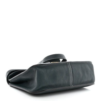 Hermes Taurillon Clemence Halzan 31 GM Vert Cypress 4 of 14