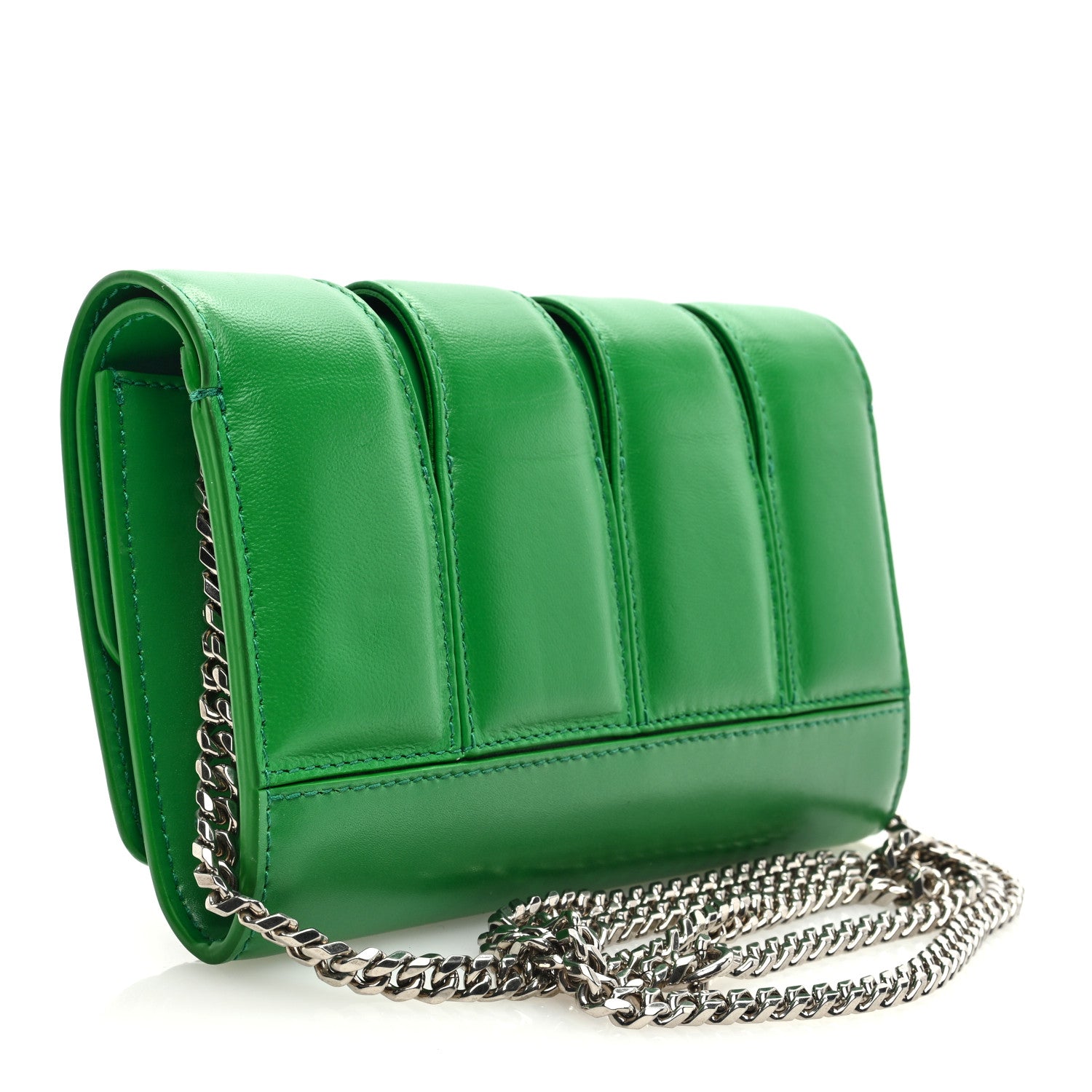 Alexander McQueen Calfskin Small Slash Bag Bright Green 3 of 9