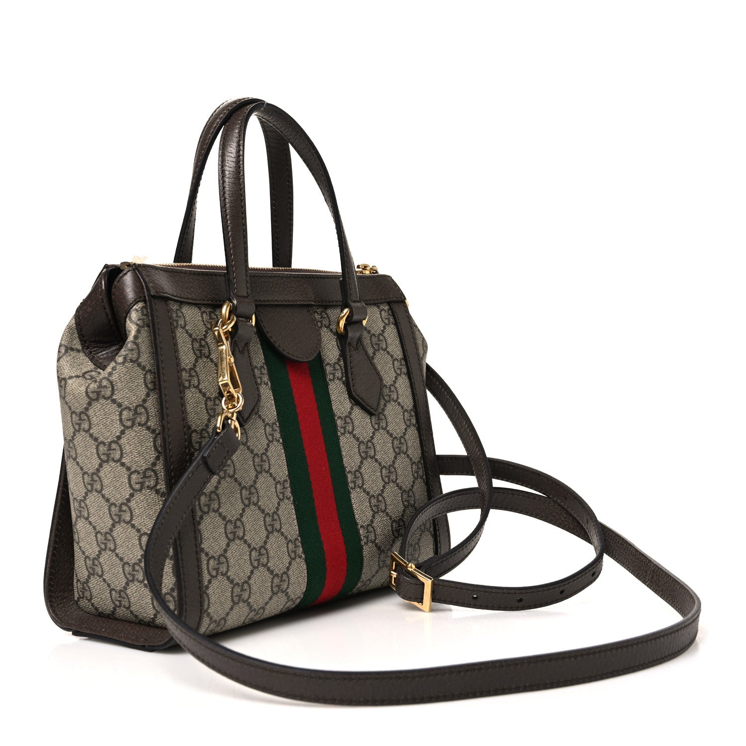 Gucci GG Supreme Monogram Small Ophidia Tote Bag Brown 3 of 10