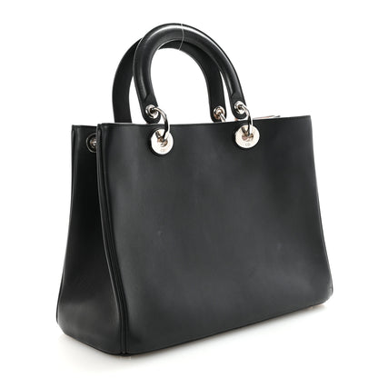 Christian Dior Smooth Calfskin Medium Diorissimo Tote Black Rose Poudre 3 of 10