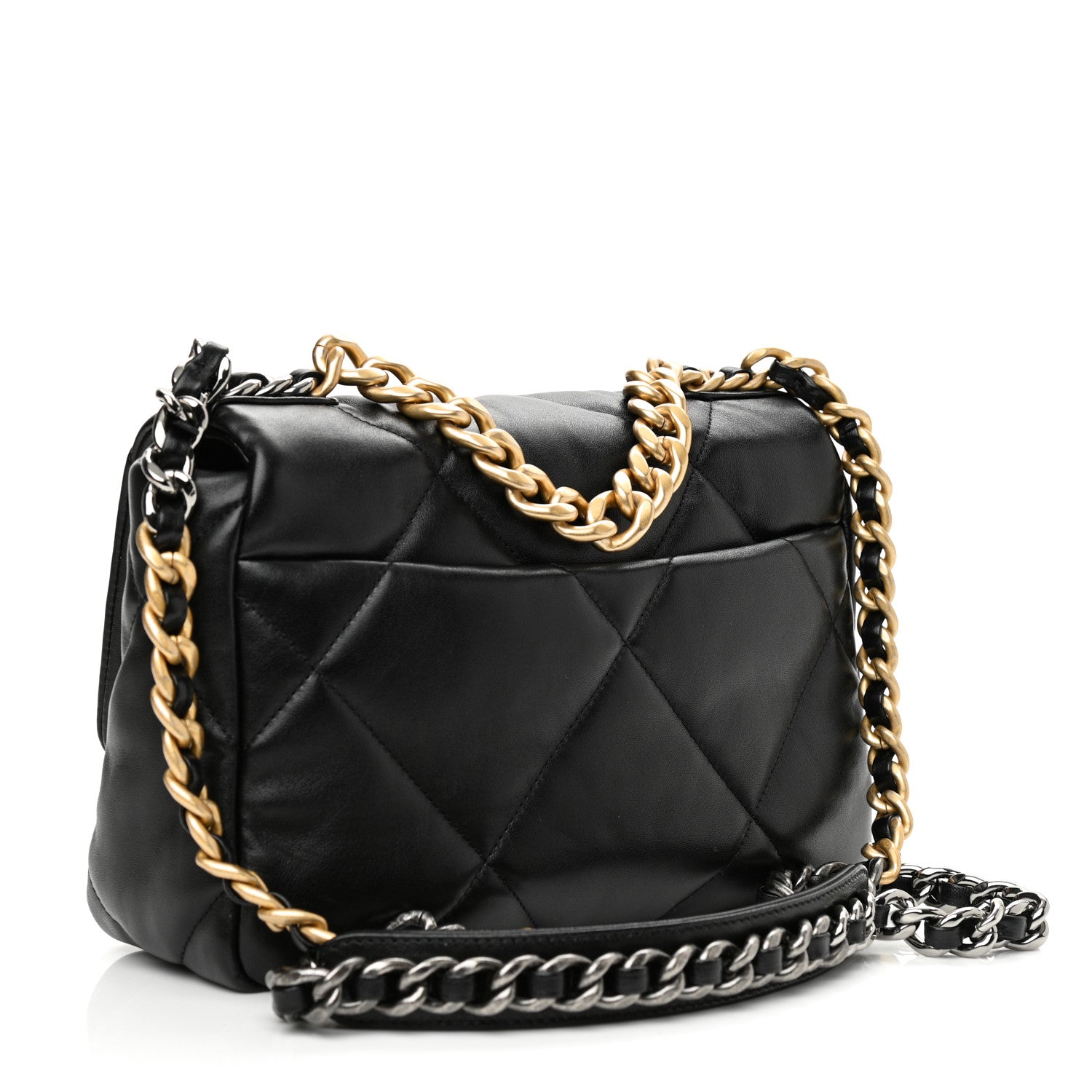 Chanel Lambskin Quilted Medium Chanel 19 Flap Black 3 of 9