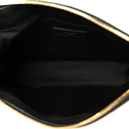 Saint Laurent Lambskin Quilted Cassandre Cosmetic Pouch Black 5 of 11