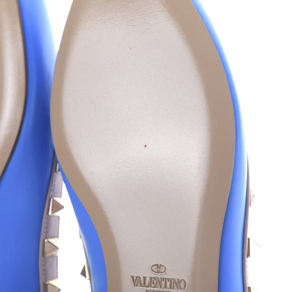 Valentino Garavani Nappa Rockstud Ballerina Flats 38 Blue Poudre 10 of 11