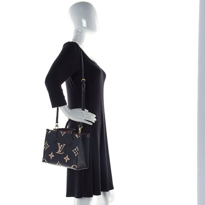 Louis Vuitton Empreinte Monogram Giant Onthego PM Black Beige 2 of 9
