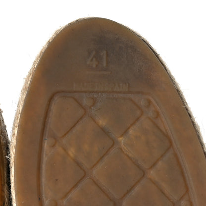Chanel Lambskin CC Espadrilles 41 Navy Black 6 of 9