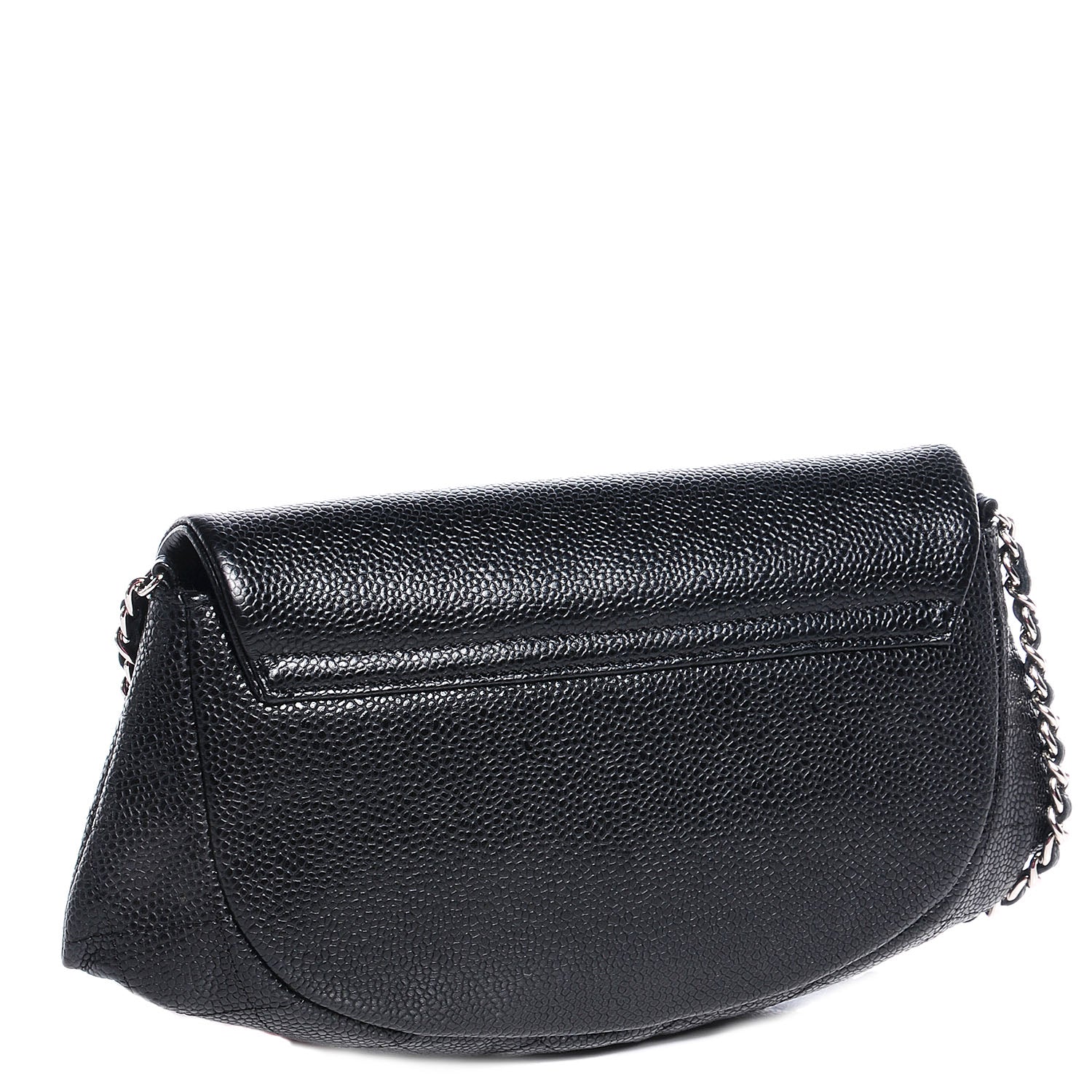 Chanel Caviar Half Moon Wallet On Chain WOC Black 3 of 8