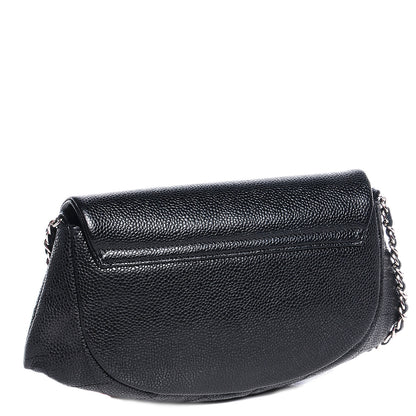 Chanel Caviar Half Moon Wallet On Chain WOC Black 3 of 8