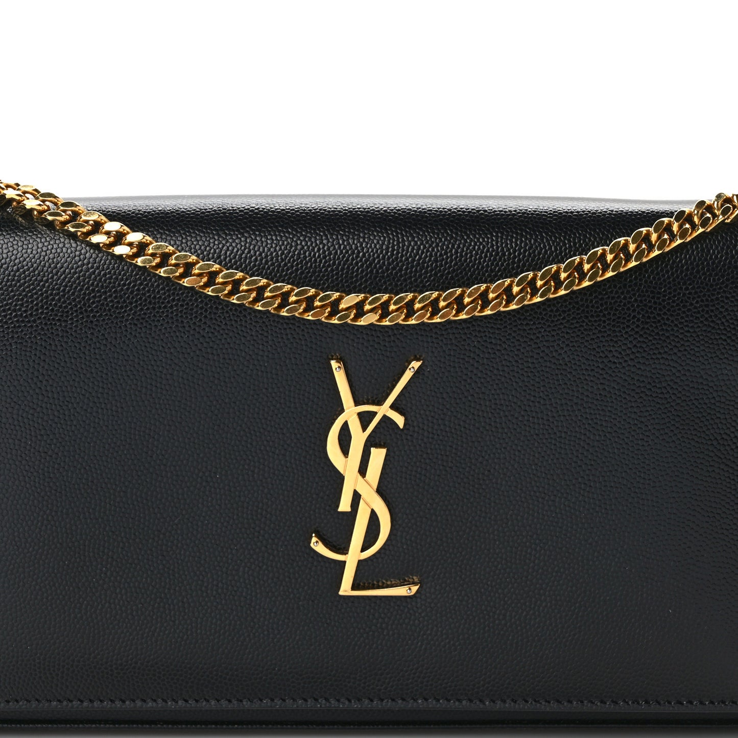 Grain De Poudre Monogram Chain Wallet Black