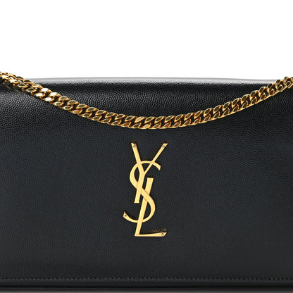 Saint Laurent Grain De Poudre Monogram Chain Wallet Black 8 of 15