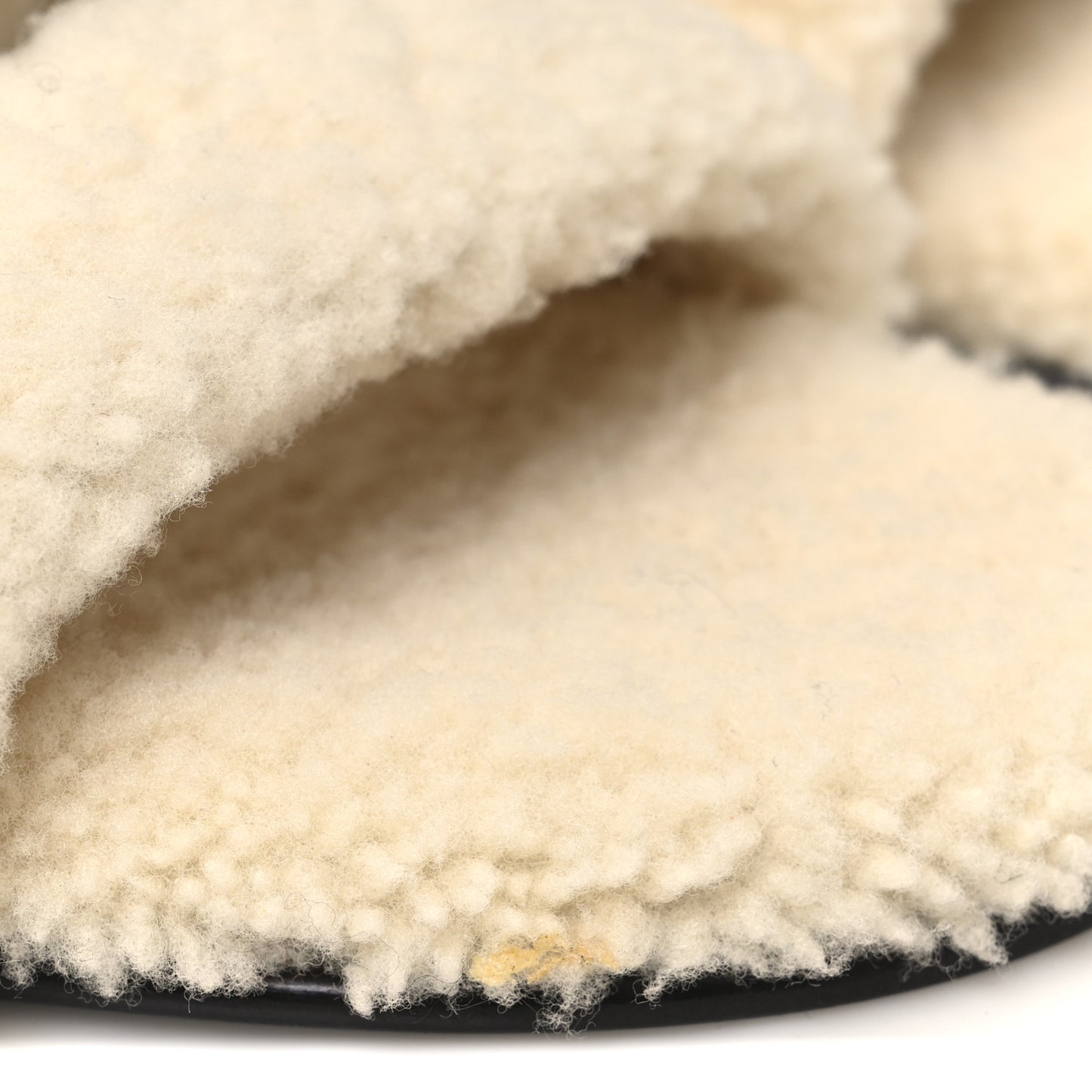 Shearling Mens Bleach Flat Slide Sandals 43 Naturale