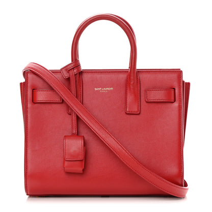 Saint Laurent Calfskin Nano Sac De Jour Lipstick Red 1 of 15
