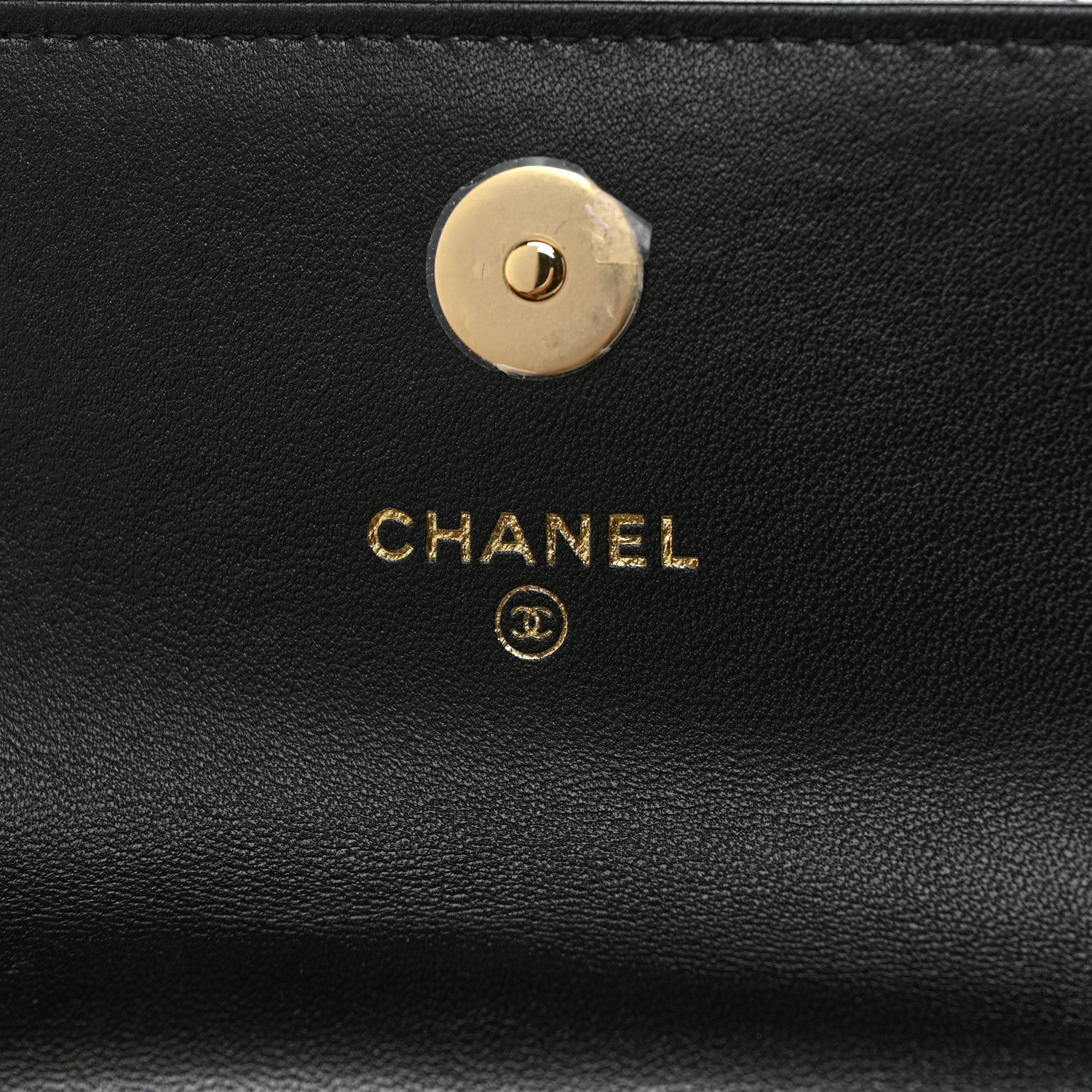 Chanel Lambskin Quilted CC Hook Card Holder Black 6 of 9