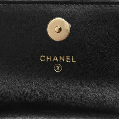 Chanel Lambskin Quilted CC Hook Card Holder Black 6 of 9