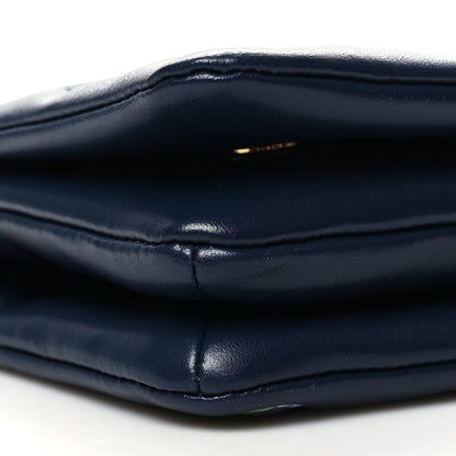 Louis Vuitton Lambskin Embossed Monogram LV Garden Pochette Coussin Navy 9 of 10