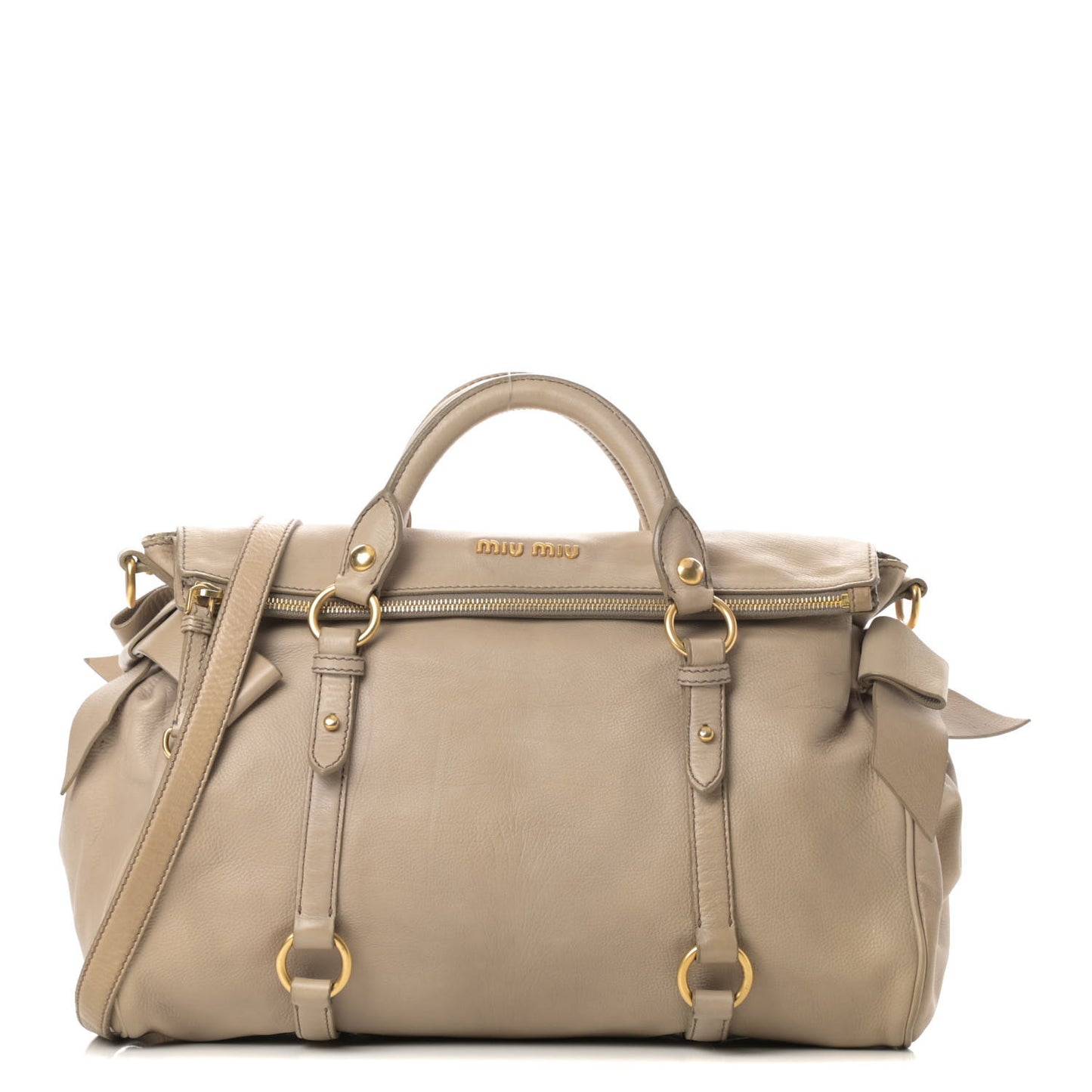 Vitello Medium Bow Bag Beige