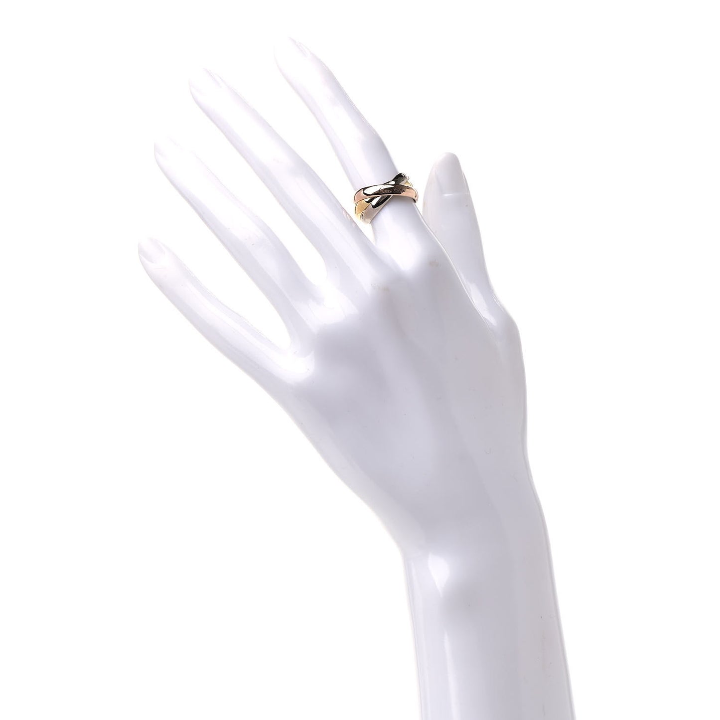 18K Pink Yellow White Gold Classic Trinity Ring 50 5.25