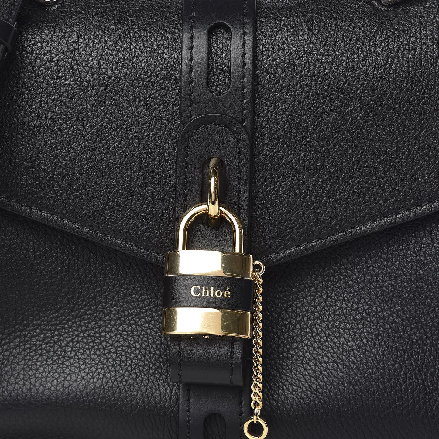 Grained Calfskin Medium Aby Day Shoulder Bag Black