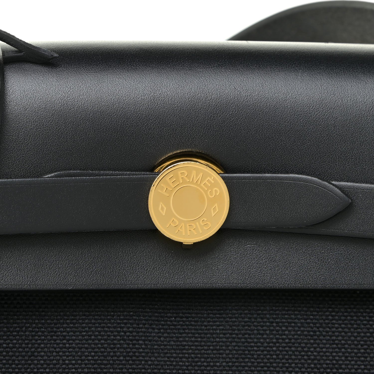 Hermes Military Toile Vache Hunter Herbag Zip PM 31 Black 10 of 17