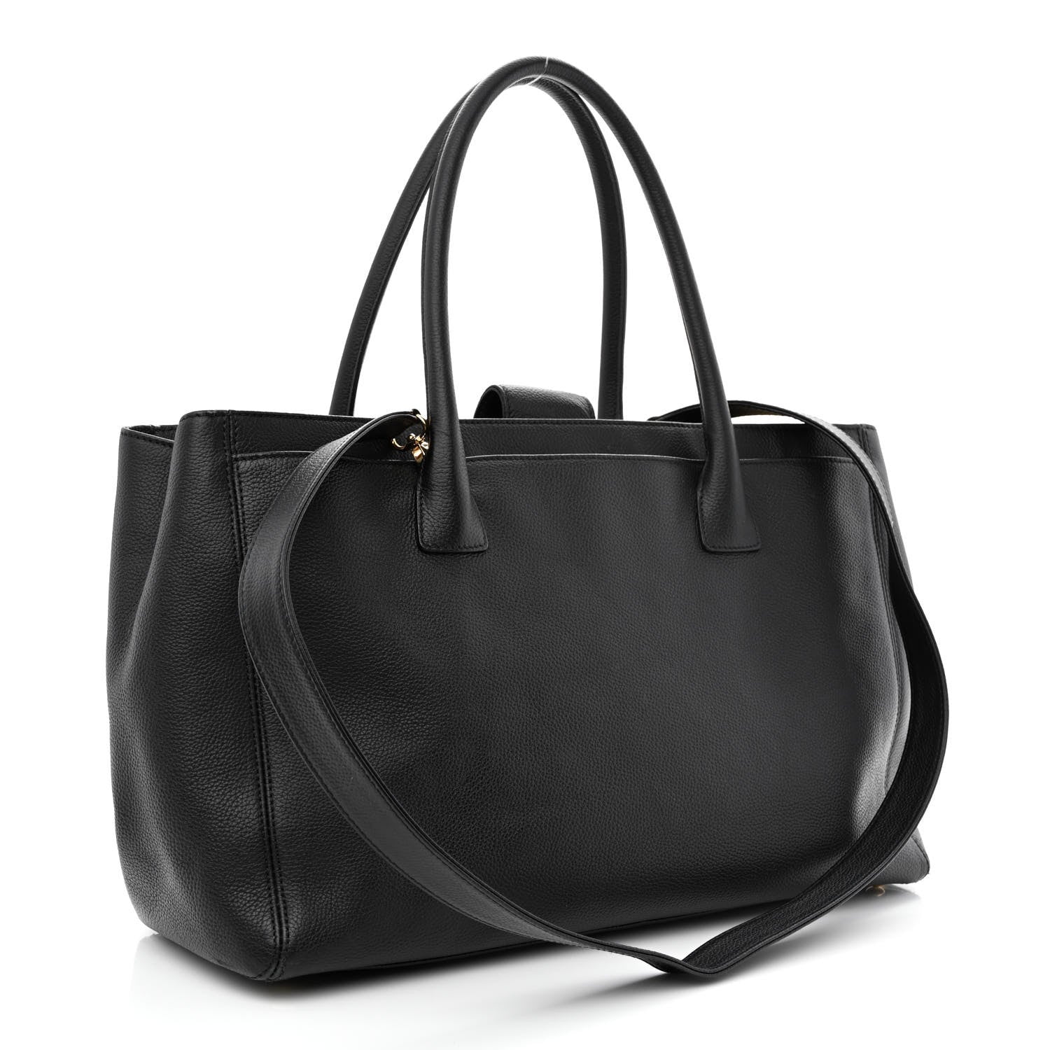 Chanel Calfskin Cerf Executive Shopper Tote Black 4 of 16