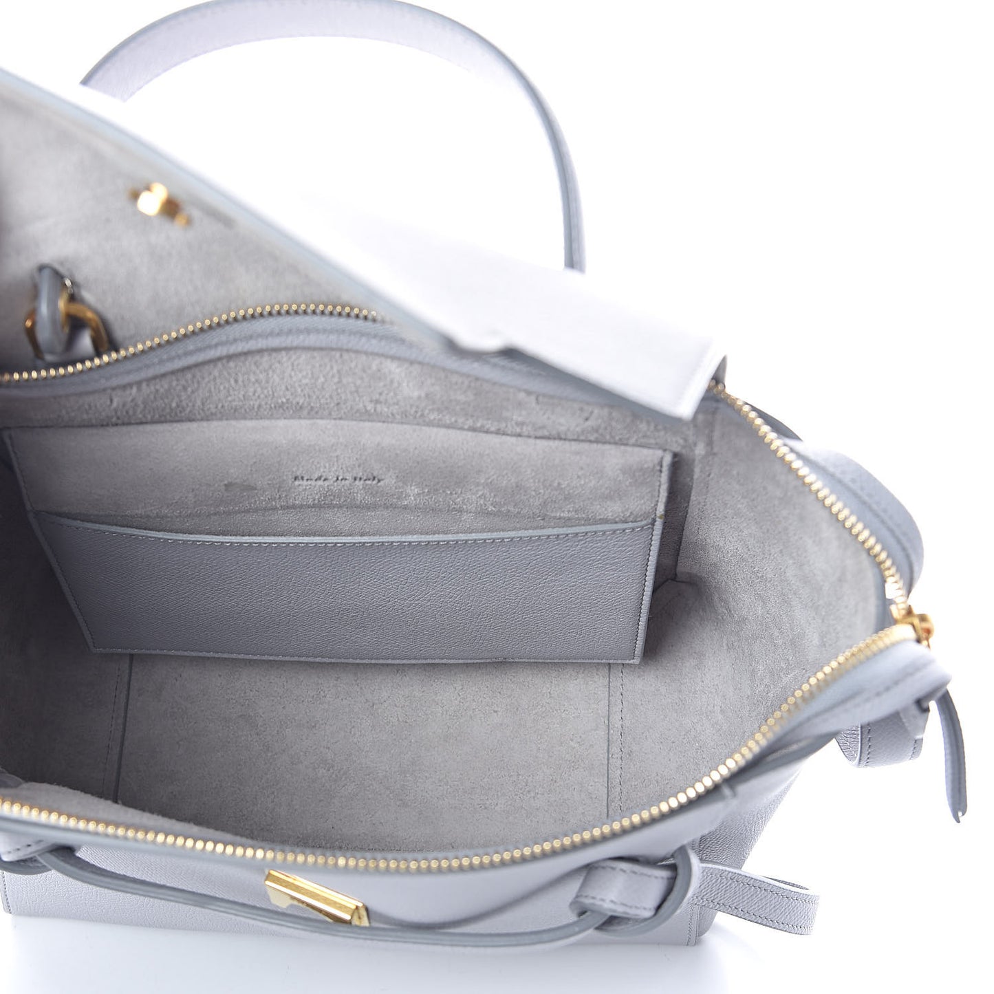 Grained Calfskin Micro Belt Bag Pearl Blue