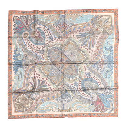 Hermes Silk Le Jardin De La Maharani Scarf 90 Rose Pale Aqua Poudre 1 of 5