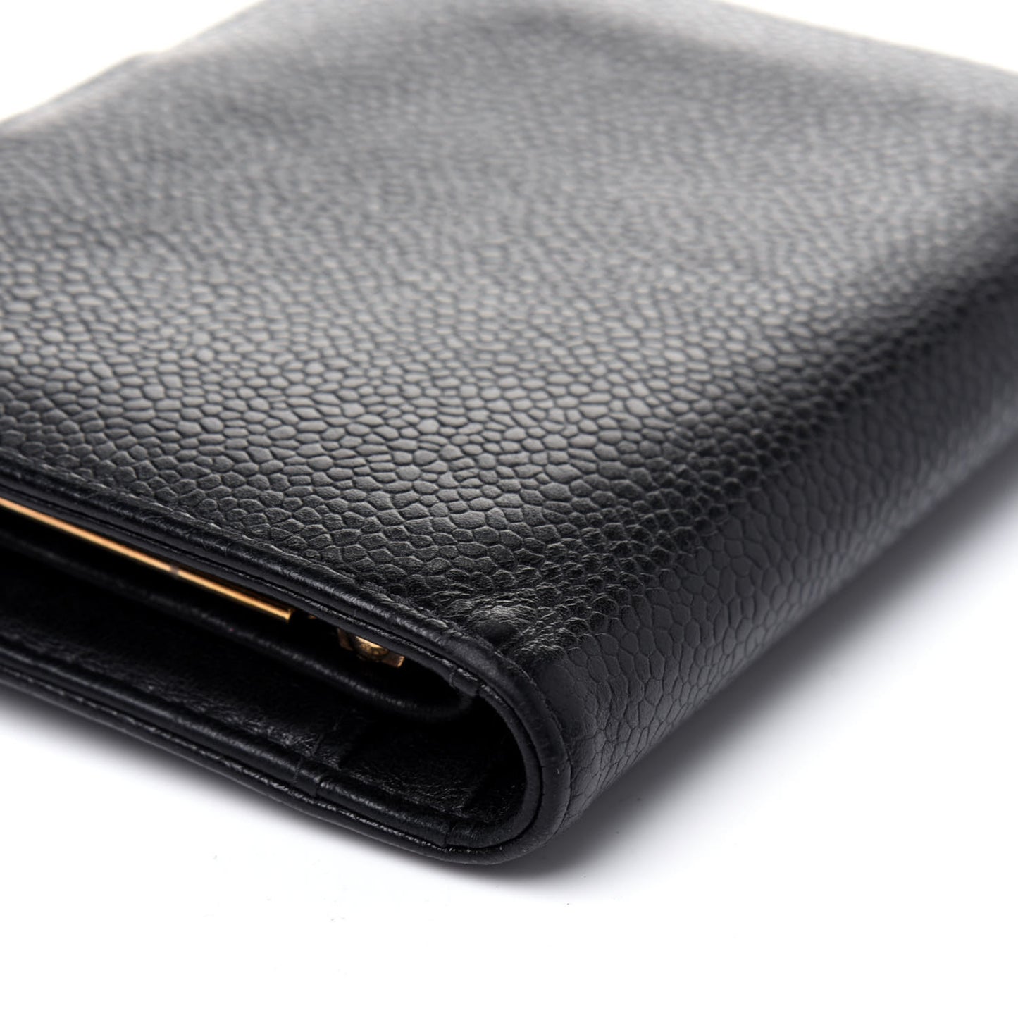 Caviar Timeless CC Compact French Wallet Black