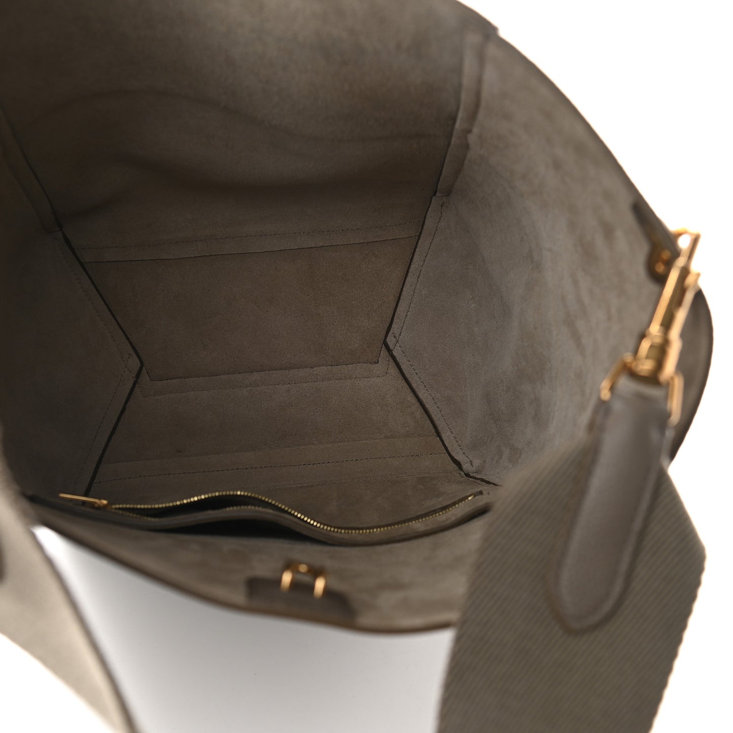 Soft Grained Calfskin Sangle Bucket Bag Taupe