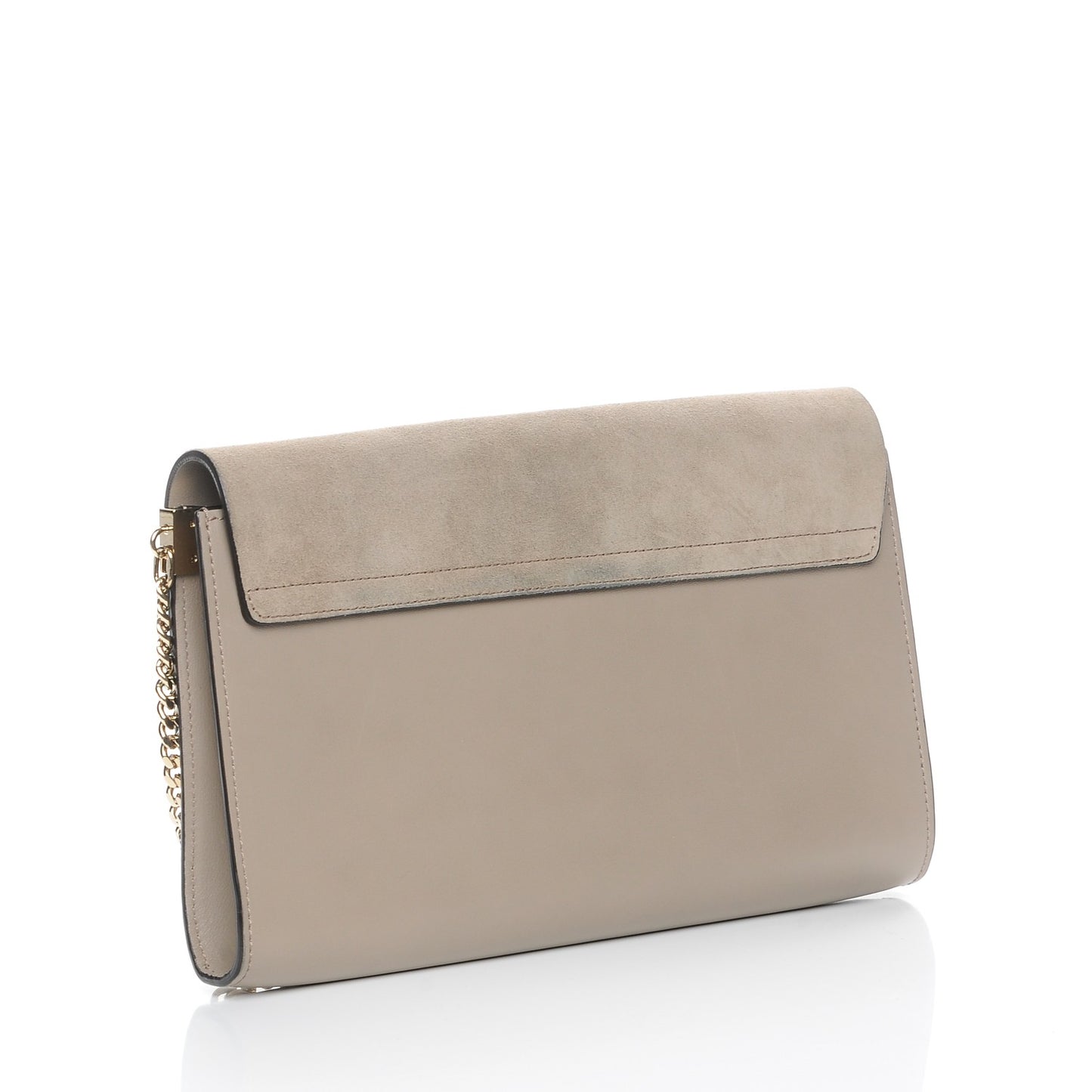 Suede Calfskin Faye Clutch Motty Grey