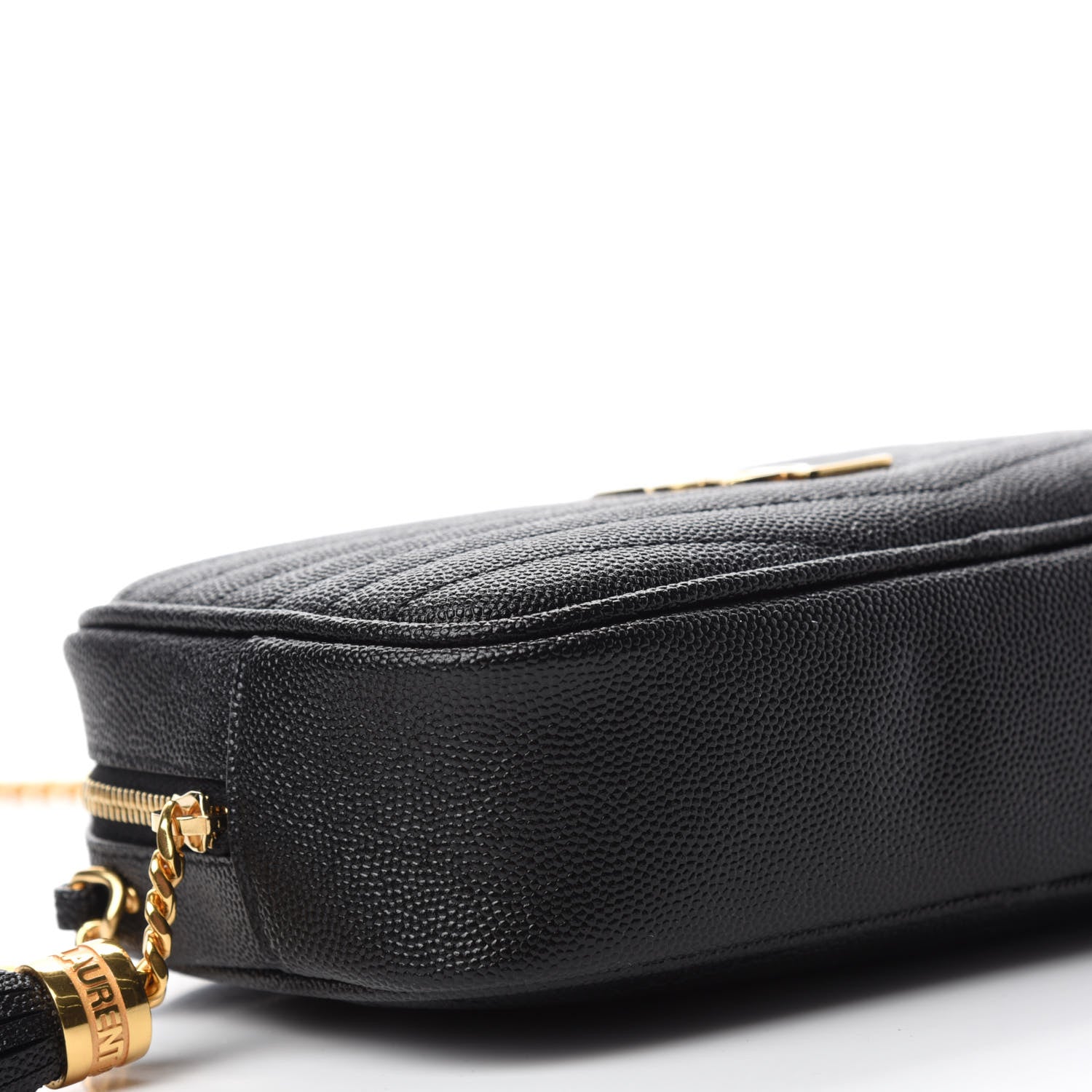 Saint Laurent Grain De Poudre Matelasse Monogram Mini Lou Camera Bag Black 6 of 11