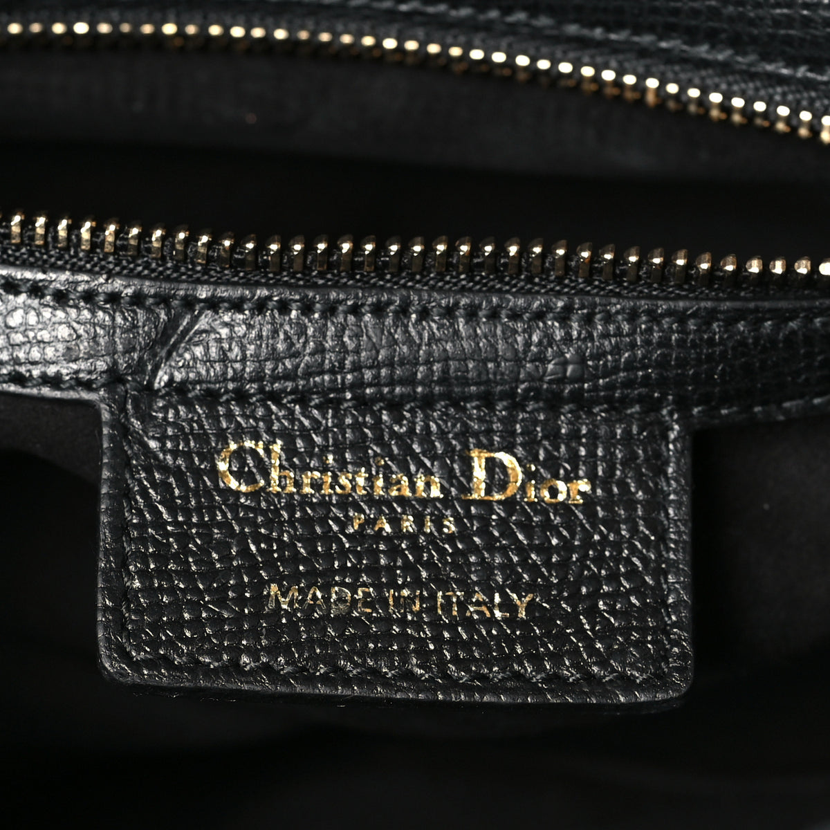 Christian Dior Grained Calfskin Saddle Bag With Strap Black 6 of 10