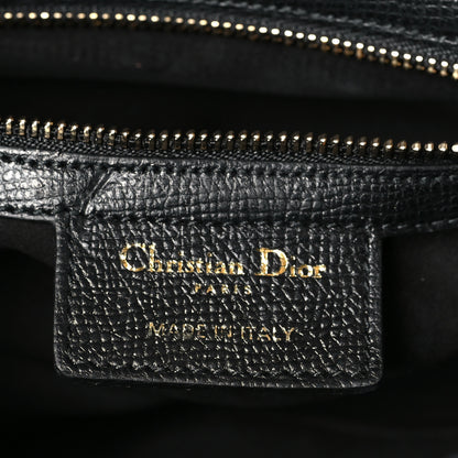 Christian Dior Grained Calfskin Saddle Bag With Strap Black 6 of 10