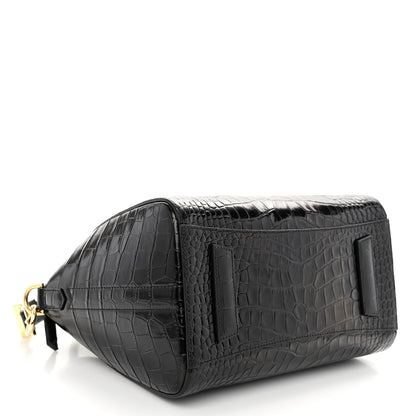 Givenchy Calfskin Crocodile Embossed Small Antigona Black 4 of 9