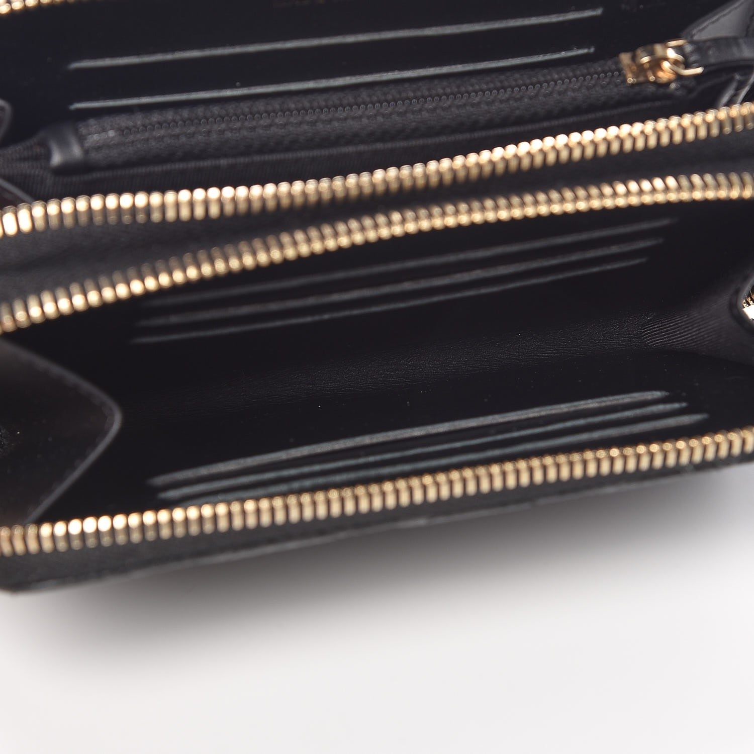 Chanel Caviar Quilted Large Gusset Double Zip Around Wallet Black 5 of 10