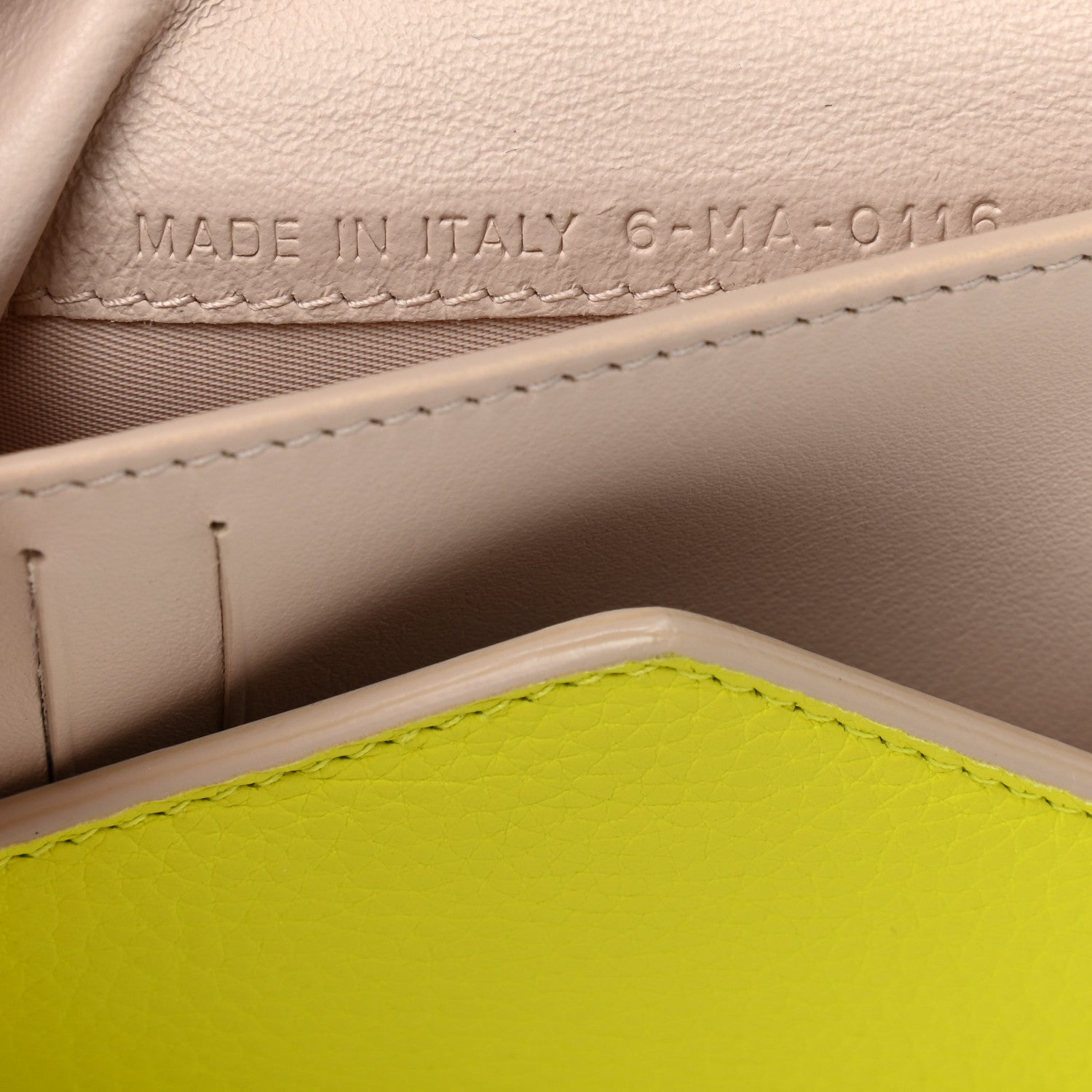 Christian Dior Bullcalf Diorissimo Medium Envelope Wallet Vert Acide 7 of 8