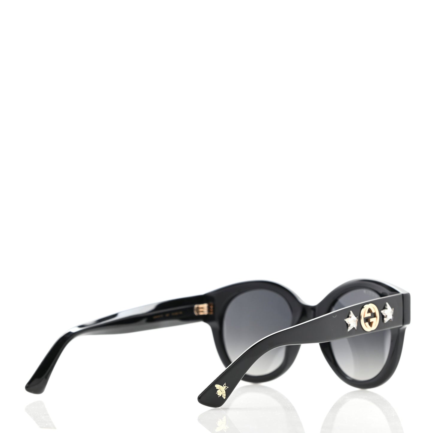 Round Frame Star Sunglasses GG0208S Black