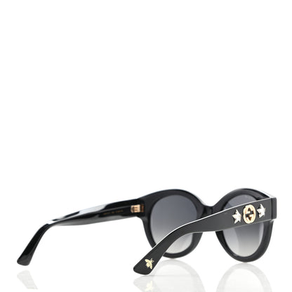 Gucci Round Frame Star Sunglasses GG0208S Black 4 of 9