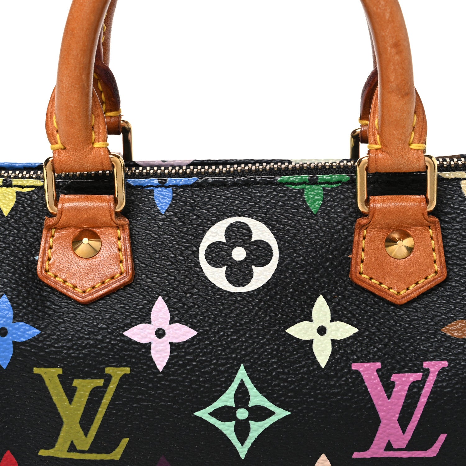 Louis Vuitton Monogram Multicolor Mini Sac HL Speedy Black 7 of 9