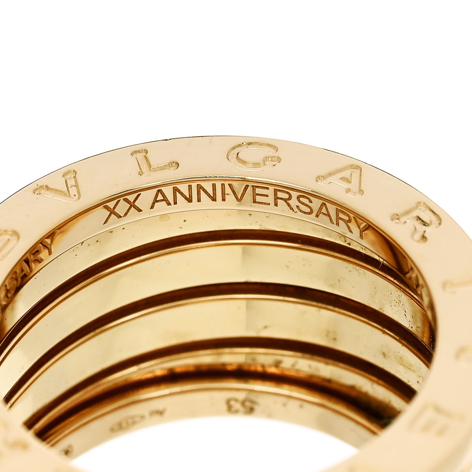 Bulgari 18K Yellow Gold B.Zero1 Five-Band Anniversary Ring 53 6.25 4 of 6