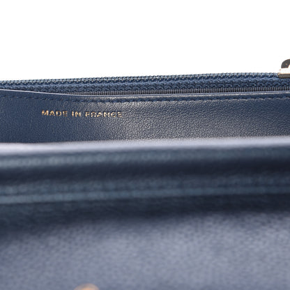 Chanel Iridescent Caviar Quilted Wallet On Chain WOC Blue 7 of 14