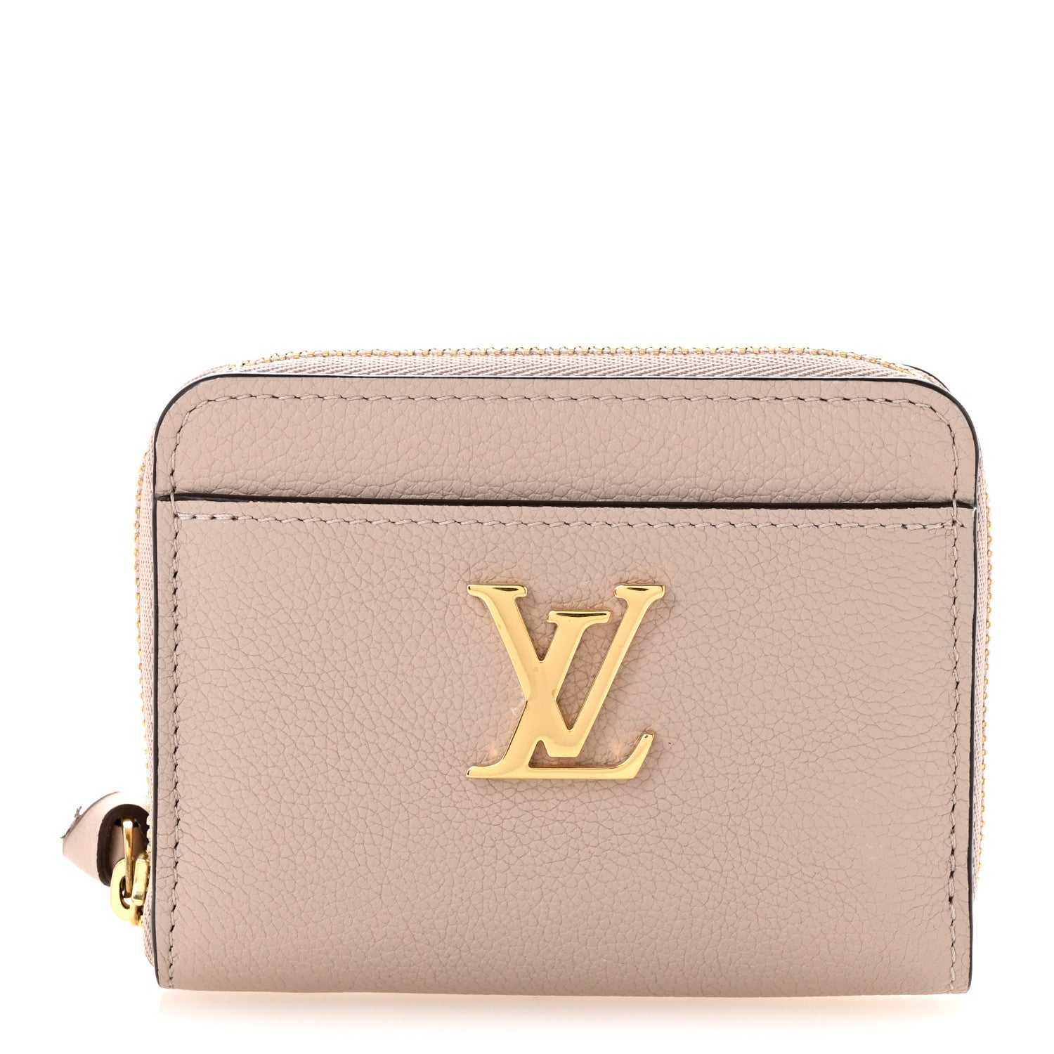 Louis Vuitton Calfskin Lockme Zippy Coin Purse Greige 1 of 8