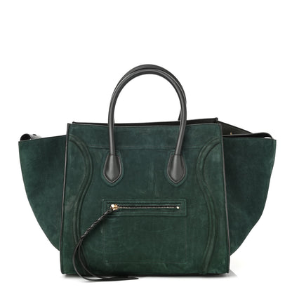 Celine Nubuck Medium Phantom Luggage Bottle Green 2 of 12