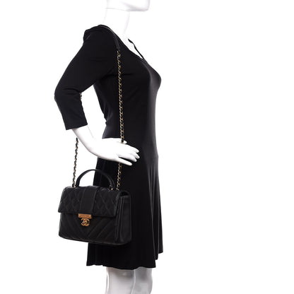 Chanel Calfskin Quilted Chevron In The City Bag Black 2 of 12