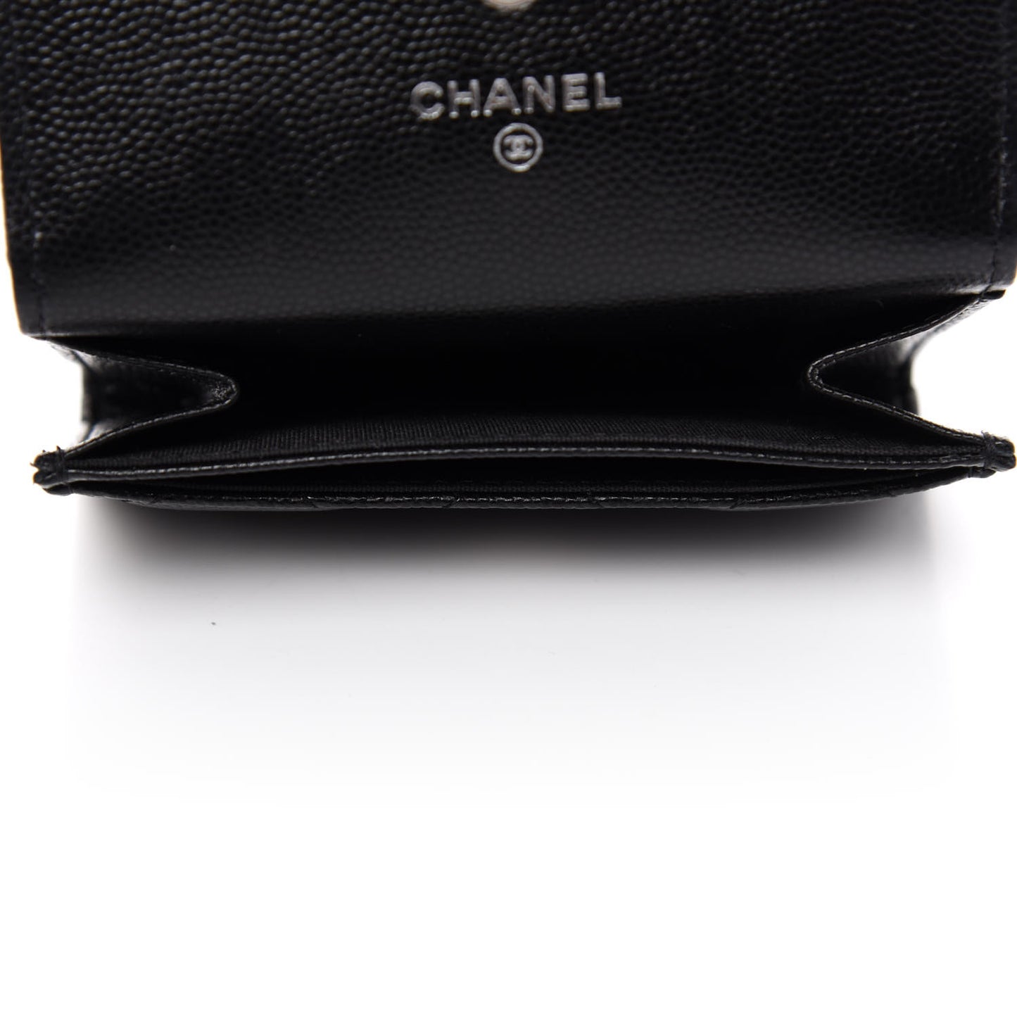 Caviar Quilted My Everything Flap Card Holder Black