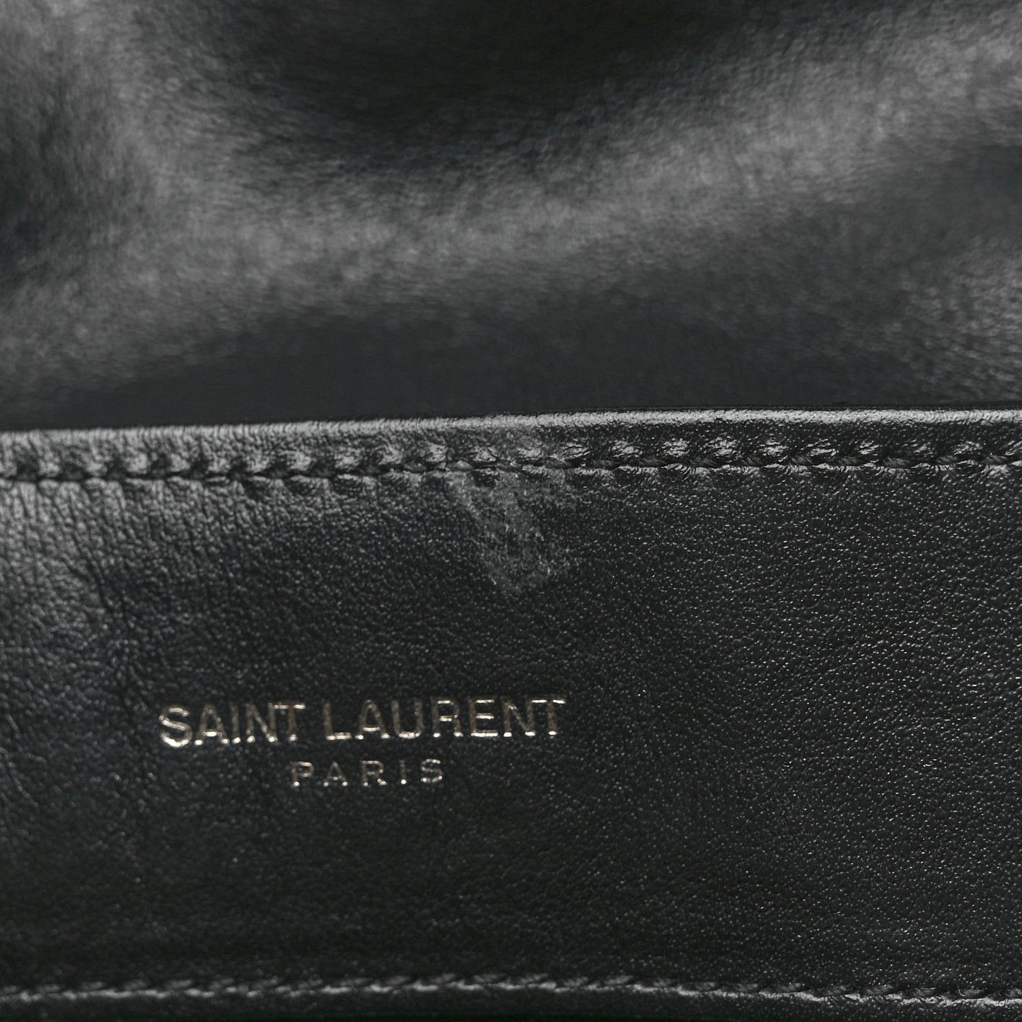 Calfskin Y Quilted Monogram Monochrome Small Loulou Chain Satchel Black