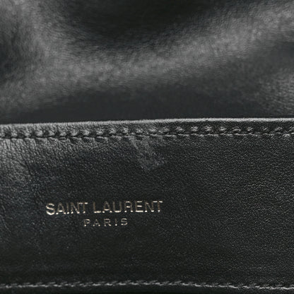 Saint Laurent Calfskin Y Quilted Monogram Monochrome Small Loulou Chain Satchel Black 13 of 15