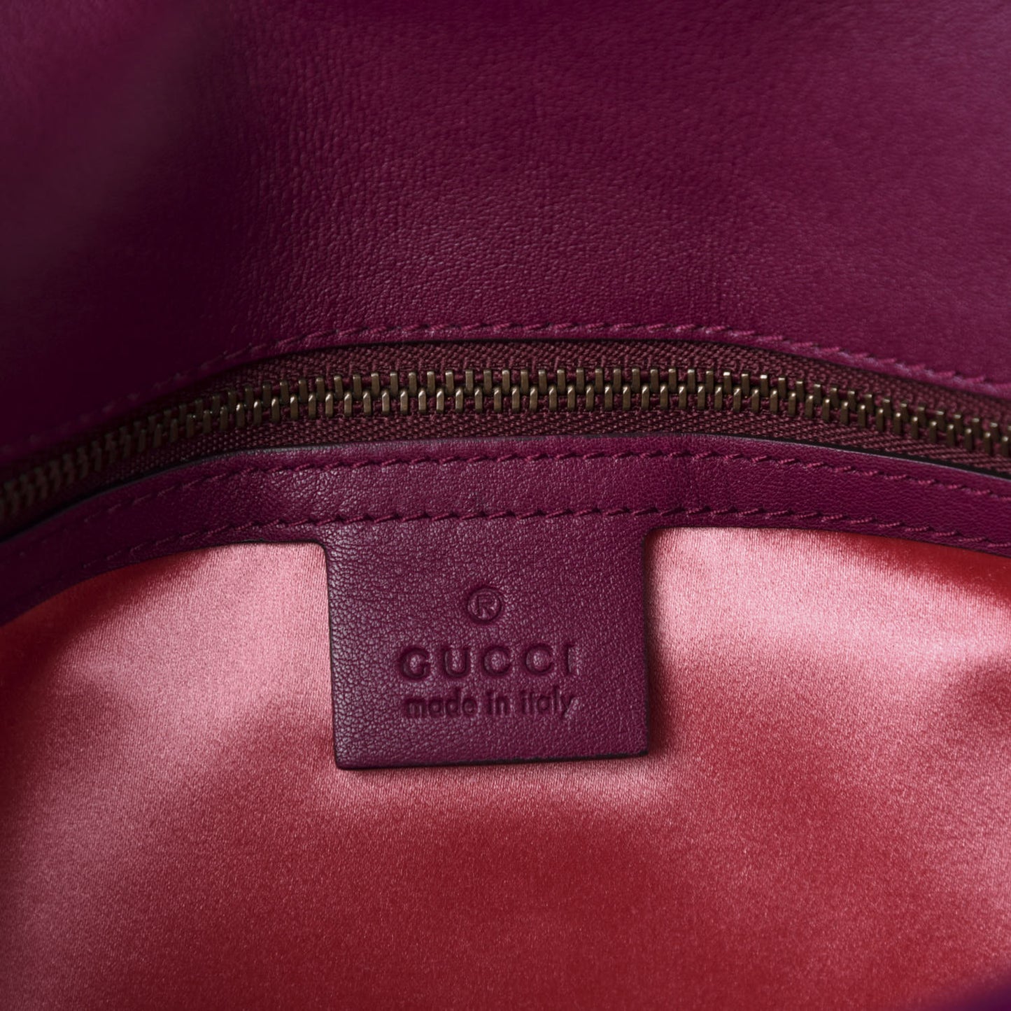 Velvet Matelasse Small GG Marmont Shoulder Bag Fuchsia Violet Cyclamen